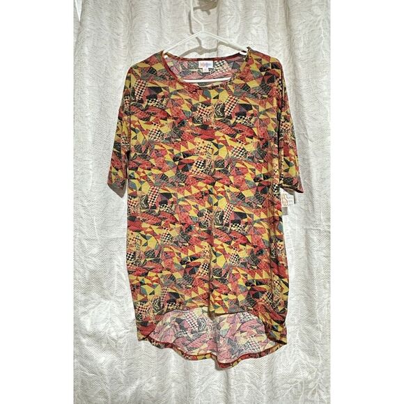 LuLaRoe Carly Women Size XS High-Low Hem Dress Aztec‎ Southwestern Geometric C14 - Picture 1 of 6